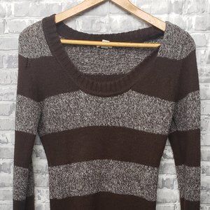 Xhilaration brown striped sweater